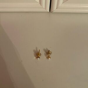 Missoma Elegant Gold and Pearl Stud Earrings